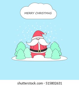 Santa Claus vector background, new year