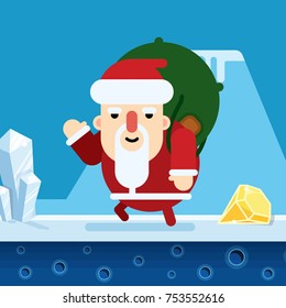 Santa Claus. Vector cartoon character. Symbol of the new year. Suitable for printed products, as well as for application to Internet resources.