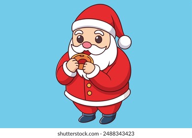 Santa Claus vector in cartoon, clipart, and line art styles for festive designs. Santa Claus Vector Illustration Cartoon, Clipart and Line Art Design.