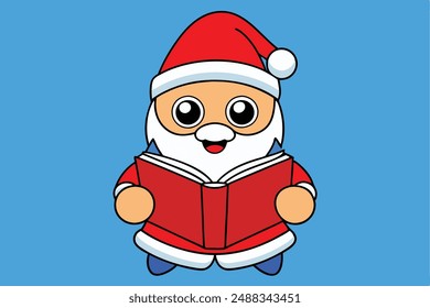 Santa Claus vector in cartoon, clipart, and line art styles for festive designs. Santa Claus Vector Illustration Cartoon, Clipart and Line Art Design.