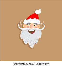 Santa claus. Vector cartoon illustration.