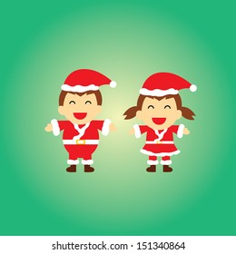 Santa claus vector cartoon style for greeting