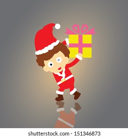 Santa claus vector cartoon style for greeting