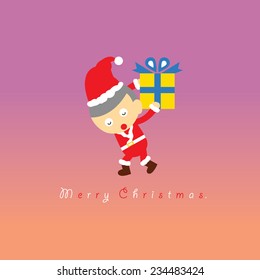 Santa claus vector cartoon style for greeting 