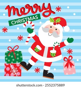 Santa Claus Vector For Christmas Card or Bag design