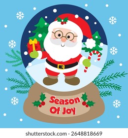 Santa Claus Vector For Christmas Card or Bag design