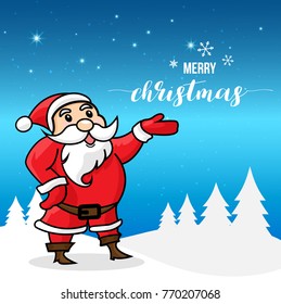 Santa claus vector christmas cartoon illustration
