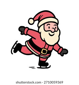 Weihnachtsmann Vektorgrafiken Weihnachten. Niedlicher Weihnachtsmann, handgezeichnet, einfacher Vektor auf weißem Hintergrund
