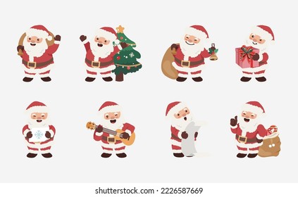Santa Claus vector in flat design