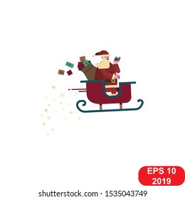 Santa Claus vector giving thumb up hand Christmas isolated on white background