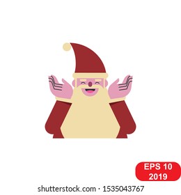 Santa Claus vector giving thumb up hand Christmas isolated on white background