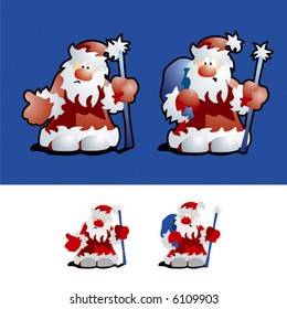 Santa Claus. Vector with the gradient and the simple vector.