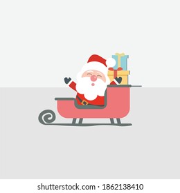 Vektorgrafik-Element des Weihnachtsmanns. Entwurf einer Illustrationsvorlage
