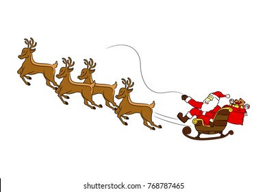 Santa claus vector in holiday concept.