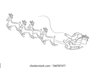 Der Weihnachtsmann ist ein Vektor im Urlaubskonzept.
