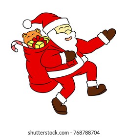 Santa claus vector in holiday concept.