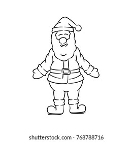 Santa claus vector in holiday concept.