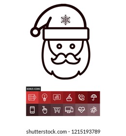 Santa claus vector icon