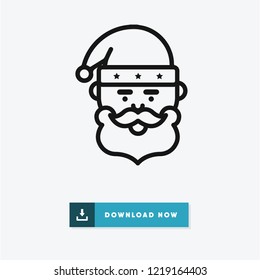 Santa claus vector icon
