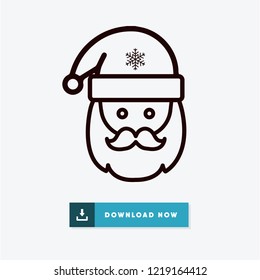 Santa claus vector icon