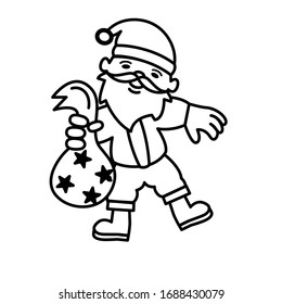 Santa Claus vector icon. Christmas celebration sign. Santa Claus character  illustration.