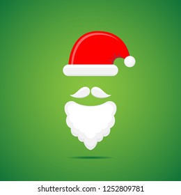 Santa Claus vector icon. Flat style