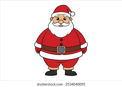 Vector de Santa Claus,   Ilustración vectorial del icono, silueta de Santa Claus de un Santa Claus aislado en un fondo blanco, EPS, PNG, Vector,