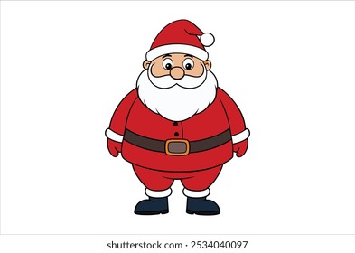 Vector de Santa Claus,   Ilustración vectorial del icono, silueta de Santa Claus de un Santa Claus aislado en un fondo blanco, EPS, PNG, Vector,