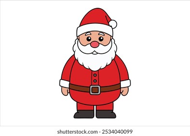 Vector de Santa Claus,   Ilustración vectorial del icono, silueta de Santa Claus de un Santa Claus aislado en un fondo blanco, EPS, PNG, Vector,