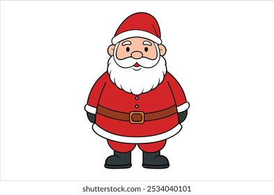 Vector de Santa Claus,   Ilustración vectorial del icono, silueta de Santa Claus de un Santa Claus aislado en un fondo blanco, EPS, PNG, Vector,