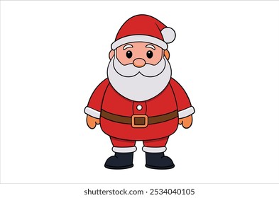 Vector de Santa Claus,   Ilustración vectorial del icono, silueta de Santa Claus de un Santa Claus aislado en un fondo blanco, EPS, PNG, Vector,