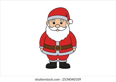 Vector de Santa Claus,   Ilustración vectorial del icono, silueta de Santa Claus de un Santa Claus aislado en un fondo blanco, EPS, PNG, Vector,