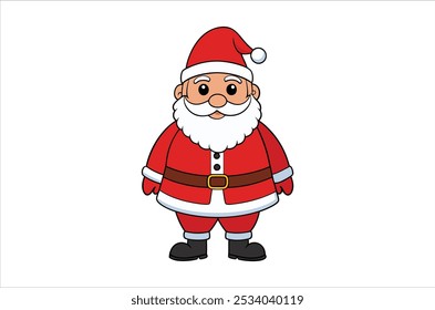 Vector de Santa Claus,   Ilustración vectorial del icono, silueta de Santa Claus de un Santa Claus aislado en un fondo blanco, EPS, PNG, Vector,