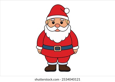 Vector de Santa Claus,   Ilustración vectorial del icono, silueta de Santa Claus de un Santa Claus aislado en un fondo blanco, EPS, PNG, Vector,