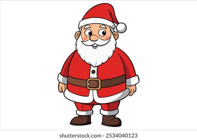 Vector de Santa Claus,   Ilustración vectorial del icono, silueta de Santa Claus de un Santa Claus aislado en un fondo blanco, EPS, PNG, Vector,