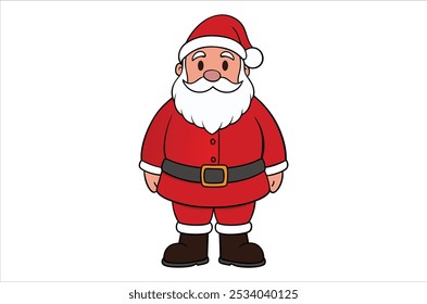 Vector de Santa Claus,   Ilustración vectorial del icono, silueta de Santa Claus de un Santa Claus aislado en un fondo blanco, EPS, PNG, Vector,