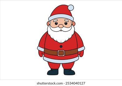 Vector de Santa Claus,   Ilustración vectorial del icono, silueta de Santa Claus de un Santa Claus aislado en un fondo blanco, EPS, PNG, Vector,