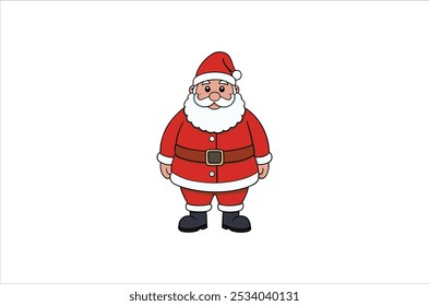 Vector de Santa Claus,   Ilustración vectorial del icono, silueta de Santa Claus de un Santa Claus aislado en un fondo blanco, EPS, PNG, Vector,