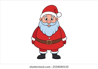 Vector de Santa Claus,   Ilustración vectorial del icono, silueta de Santa Claus de un Santa Claus aislado en un fondo blanco, EPS, PNG, Vector,