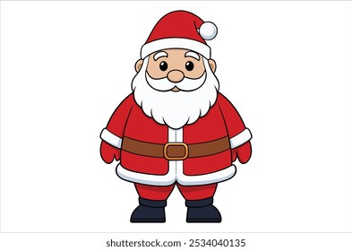 Vector de Santa Claus,   Ilustración vectorial del icono, silueta de Santa Claus de un Santa Claus aislado en un fondo blanco, EPS, PNG, Vector,