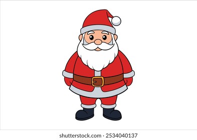 Vector de Santa Claus,   Ilustración vectorial del icono, silueta de Santa Claus de un Santa Claus aislado en un fondo blanco, EPS, PNG, Vector,