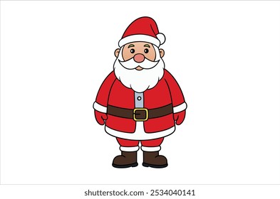 Vector de Santa Claus,   Ilustración vectorial del icono, silueta de Santa Claus de un Santa Claus aislado en un fondo blanco, EPS, PNG, Vector,