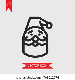 Santa claus vector icon, illustration symbol