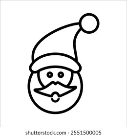 santa claus vector icon line template
