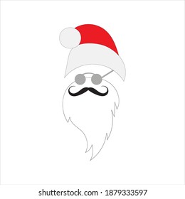santa claus vector icon logo illustration design template