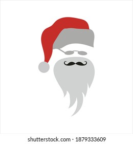 plantilla de diseño de ilustración de icono de vector santa claus