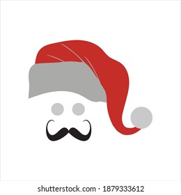 santa claus vector icon logo illustration design template