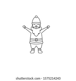 Santa claus vector icon. Outline flat sign for mobile concept and web design. Santa claus glyph icon. Symbol, logo illustration. Vector graphics