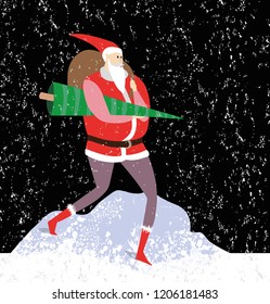 Santa Claus. Vector Illustration.