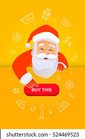 Santa Claus vector illustration. Santa banner.